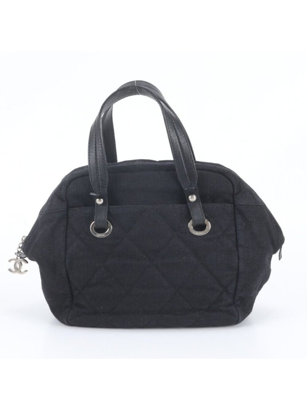 Chanel Paris Biarritz Leather Tote Bowling Bag